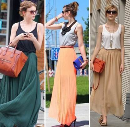 Extremely Stylish Maxi On The Street