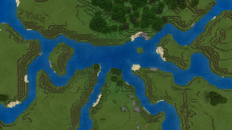 Rivers Intersecting at Spawn Seed - Top 10 Best PE Seeds 1.16.5 for Minecraft | Best Pocket Edition seeds