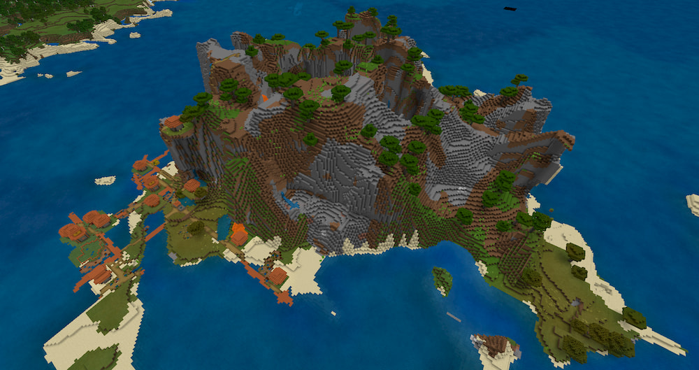 Gulla Gulla Island - Top 5 Best Bedrock Island Seeds 1.17.1 / 1.16.5 for Minecraft