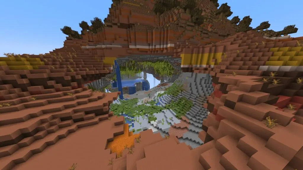 Top 13 best Minecraft Lush Cave seeds - Badlands Lush Cave