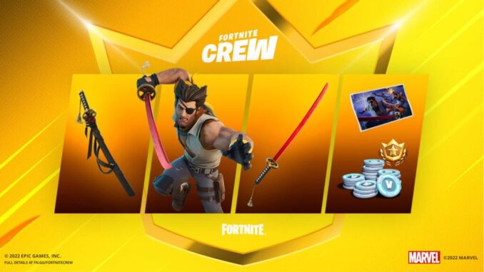 List of all the Crew Pack released in Fortnite .