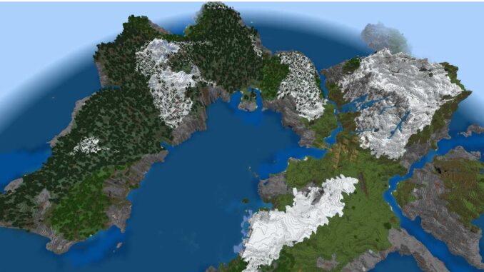 Best Minecraft Island Seeds Crater Mountain Island