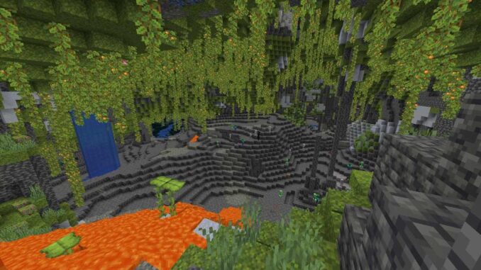 Best Minecraft Lush Cave Seeds 1.18 (July 2022) Holey Lush City