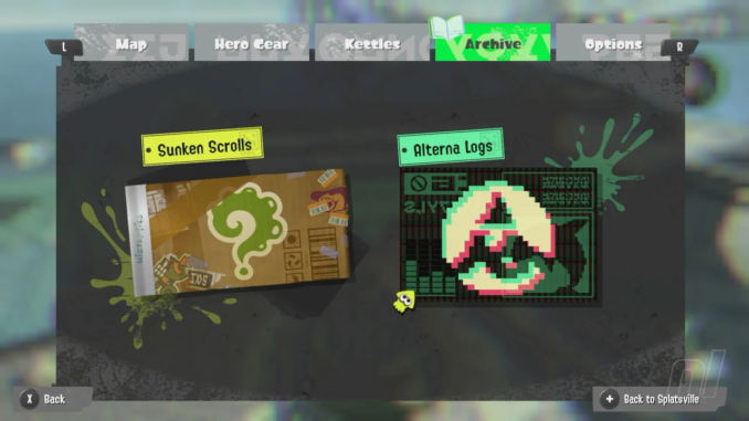 Splatoon 3 : How To Unlock Alterna Logs