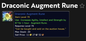 WoW: Dragonflight Draconic Augment Runes