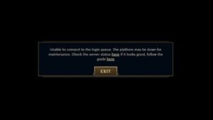 LoL login queue error