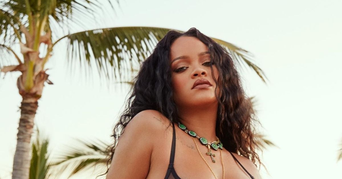 Rihanna's most revealing lingerie photos ever, complete with a leather corset and breast baring show