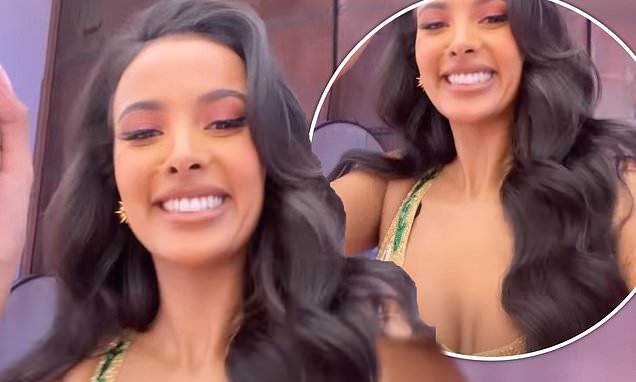  Love Island host Maya Jama shows off her busty display in a bright sequin little dress during Aftersun in South Africa after accidently disclosing the pair BEFORE it's shown