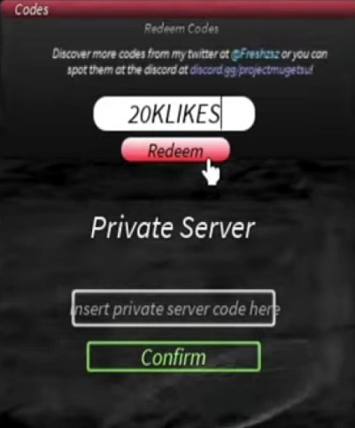 Project Mugetsu Private Server Codes WORKING