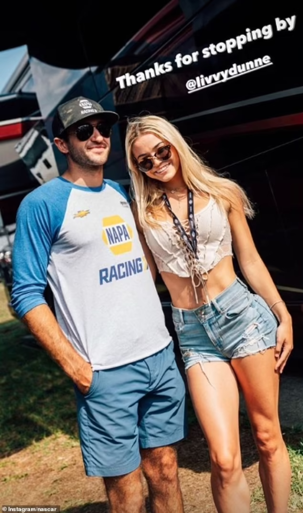 The photo of Olivia Dunne with Nascar driver Chase Elliott has sparked furious romance speculation