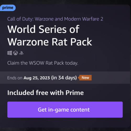 How To Get Free World Series Of Warzone Rat Pack Bundle From Twitch Prime  Gaming 