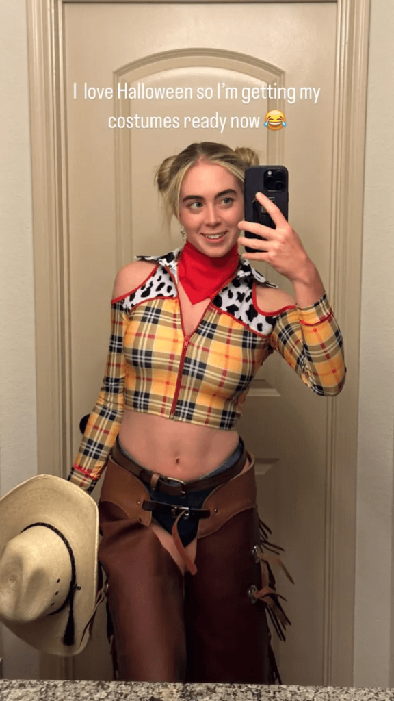 With Halloween just two months away, golf influencer Grace Charis dazzled her adoring fans with her latest social media post showcasing multiple Halloween outfit options.
