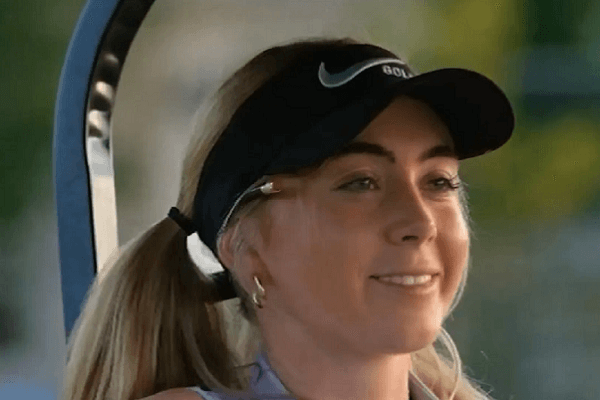 On course, Grace Charis’ skirt flies up while wearing a very busty top, shocking her fans
