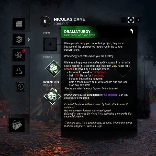 nicolas cage best perk builds 1