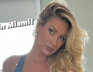 At Homestead Miami Speedway, Paige Spiranac stuns in a busty outfit before covering up for her fans