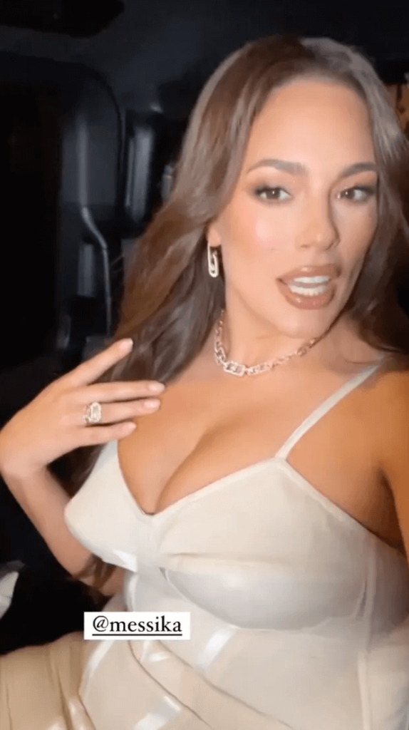 'I'm glamming!' Ashley Graham proclaims as she displays jaw-dropping curves in a stunning dress