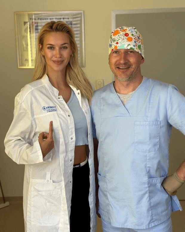 Veronika Rajek wore a doctor's outfit and fans gasped, 'you have angelic eyes,'