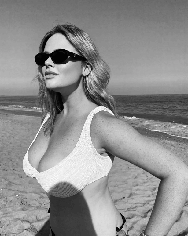 Just a few weeks ago, she shared a black and white photo of herself in a bikini from another holiday.