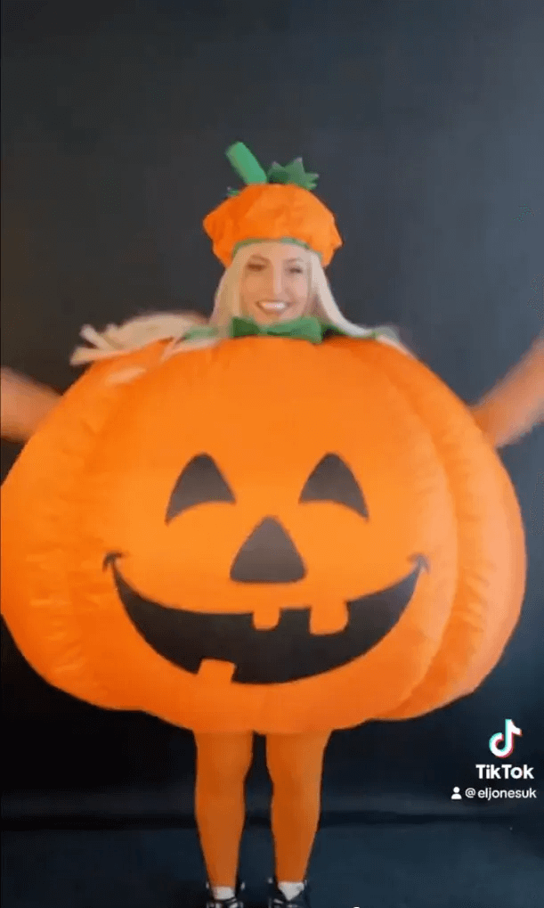 While Jones teased her followers that she would be unveiling the "sexiest Halloween outfit yet" on TikTok, she had other plans.