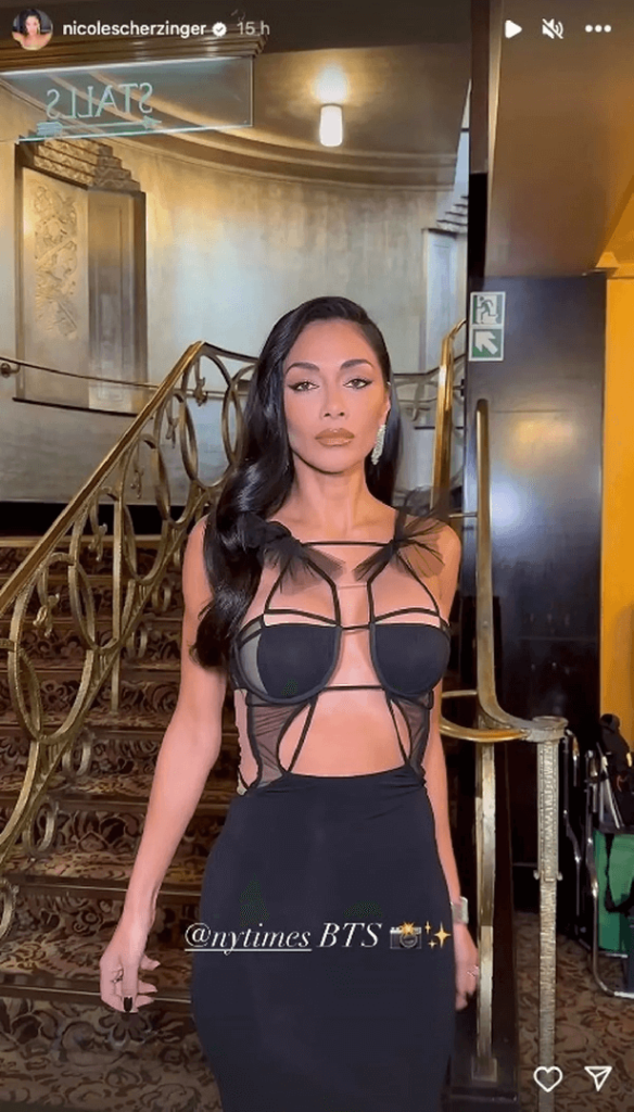With a video featuring a skin-tight dress covered in black straps, Nicole Scherzinger recently stunned her fans.