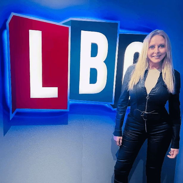 It didn't take long for Carol Vorderman to leave fans swooning as she dressed in a tight-fit leather bodysuit in her latest pic, which left nothing to the imagination.