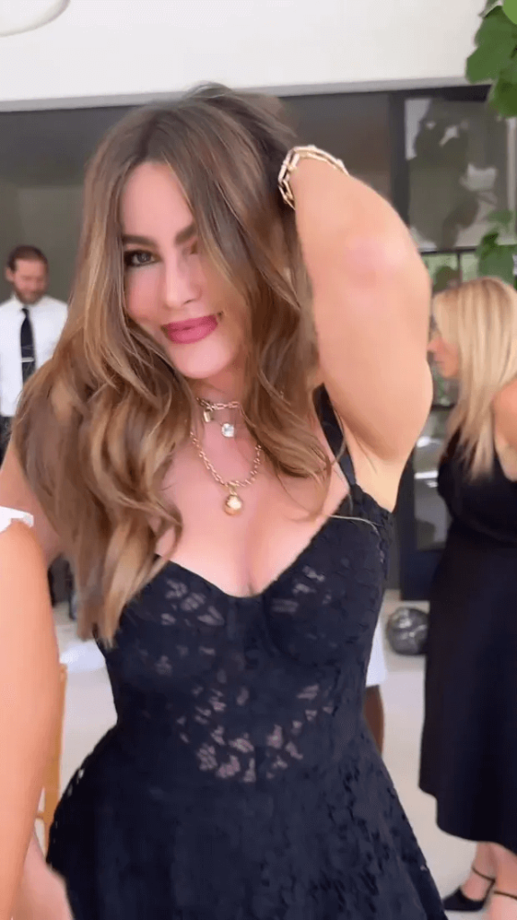 New video shows Sofia Vergara braless in a see-through dress dancing to Bad Bunny song