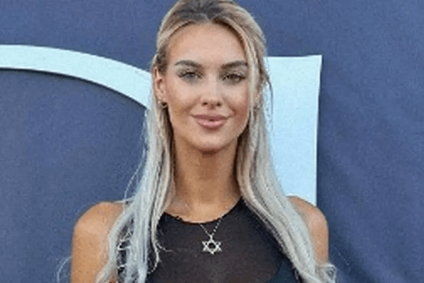 Model Veronika Rajek was showered with compliments for photo posing in a see-through top at the Grand Prix Weekend