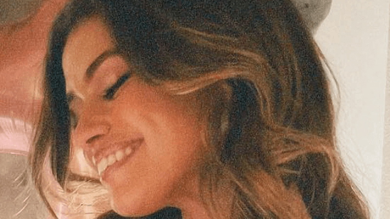 A barely-there silver top showed off Luisinha Oliveira’s sideboob as fans call her the prettiest girl ever
