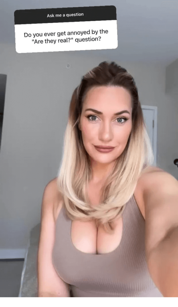 As Paige Spiranac responds to a age-old Instagram question, she sees her regular change in size as "confusing"