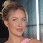 During her tee shot practice, Paige Spiranac melted fans’ hearts with her bright pink outfit