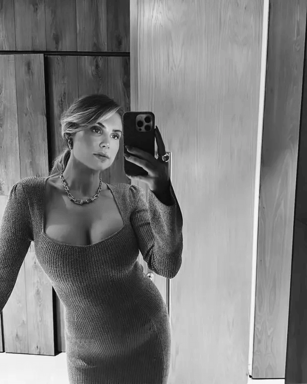 On social media, Maja Lindelof shared a picture of her body-hugging dress for bonfire night. 