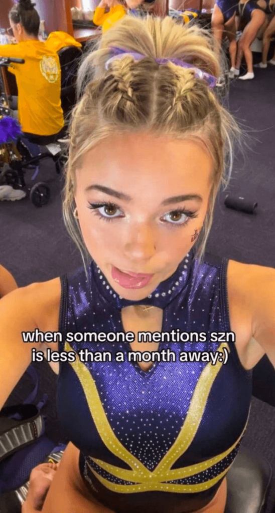 A third picture showed Dunne beaming as she stuck her tongue out at the camera. She captioned it: "When someone mentions szn is less than a month away:)"