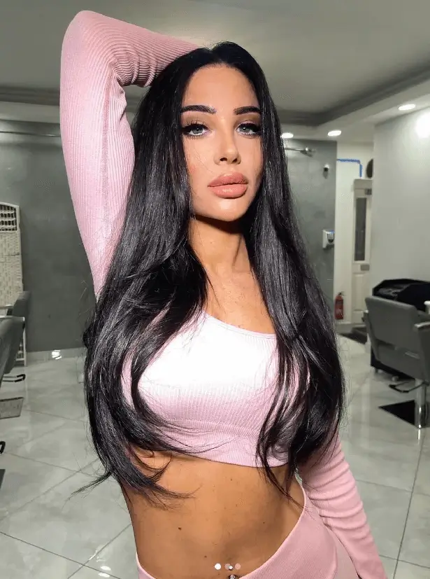 In December last year, Tulisa stunned fans with a selfie posing in a pink crop top to show off her figure and bold earrings.