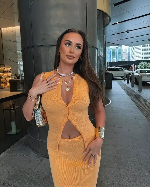 In a crop top and matching skirt, Millie Court sent fans wild with her January Instagram post,.
