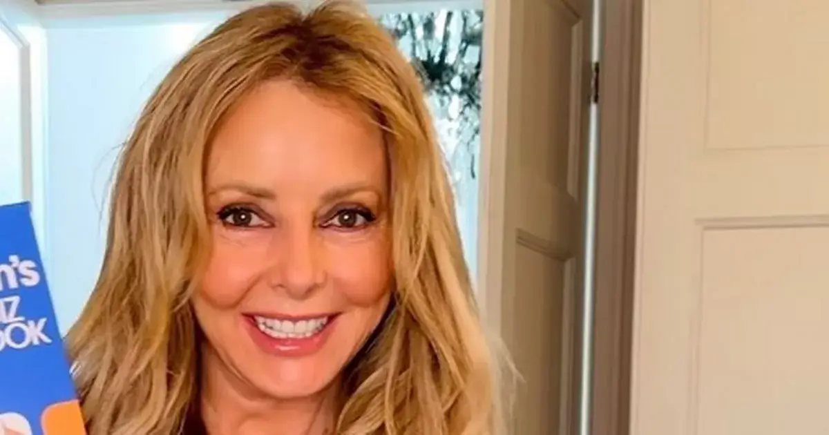 As Carol Vorderman rocked a matching blue top and bottoms to accentuate her famous curves, she was dubbed ‘fine wine’