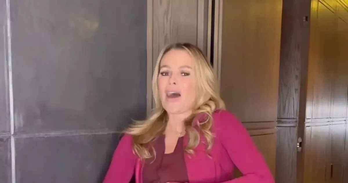 In a sizzling video, Amanda Holden looks ‘very sweaty’ when she slips into some clingy gym wear