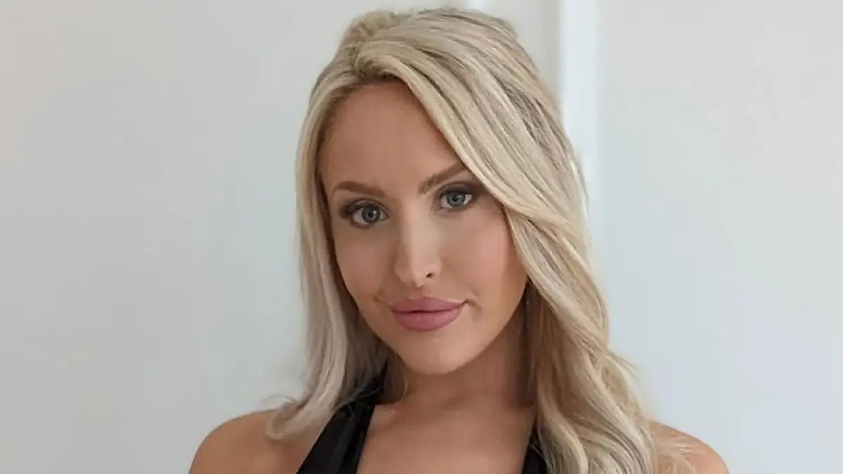 The plunging neckline of Emma Jones’s dress shows off her phenomenal cleavage as she’s dubbed ‘the most beautiful woman in the UK’