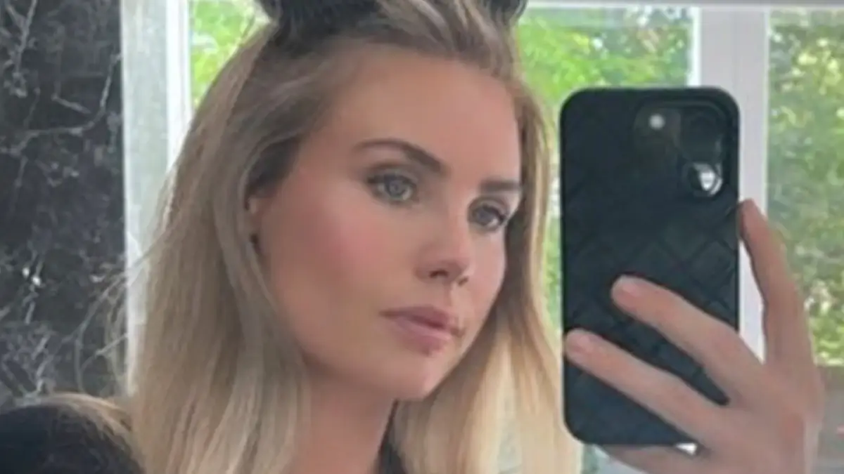 ‘Premier League’s hottest wag’ Maja Lindelof went braless and almost spills out of dress in stunning snap