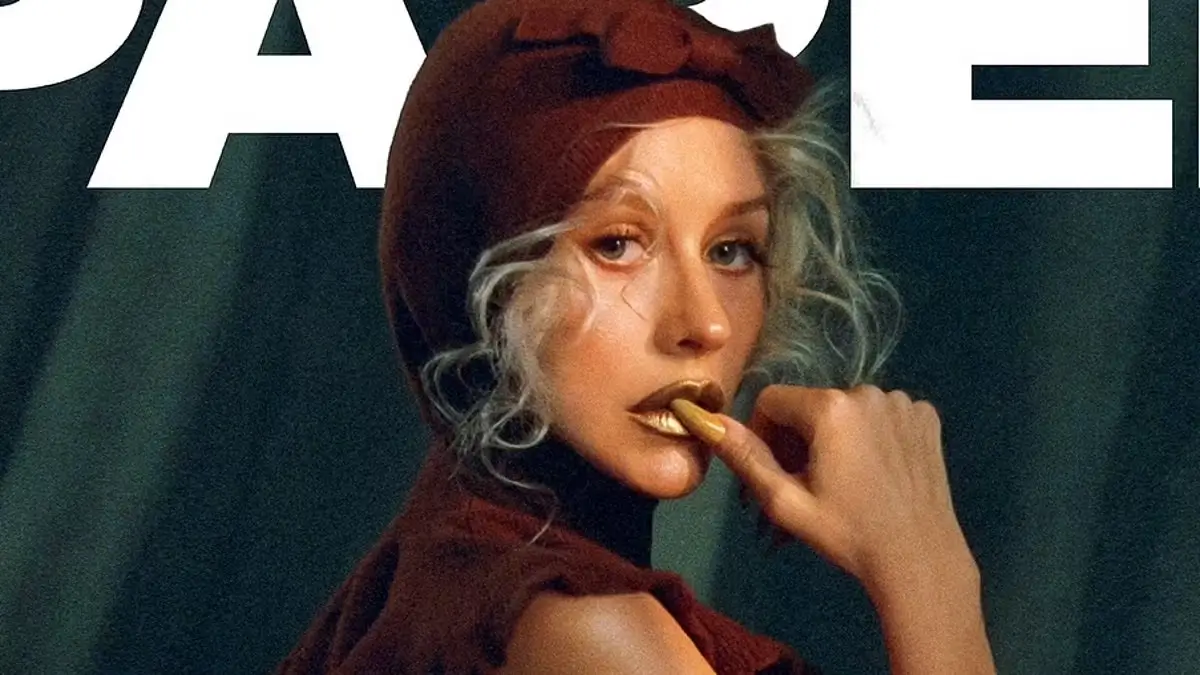 Christina Aguilera displays her figure as she wearing leopard-print seated and an upside-down form of flexibility to set pulses racing