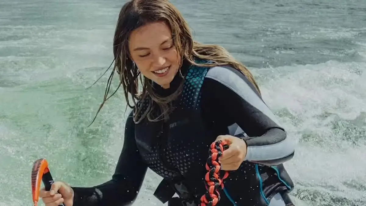 Sydney Sweeney displayed her incredible figure in a tiny wetsuit in her latest fashion shoot.