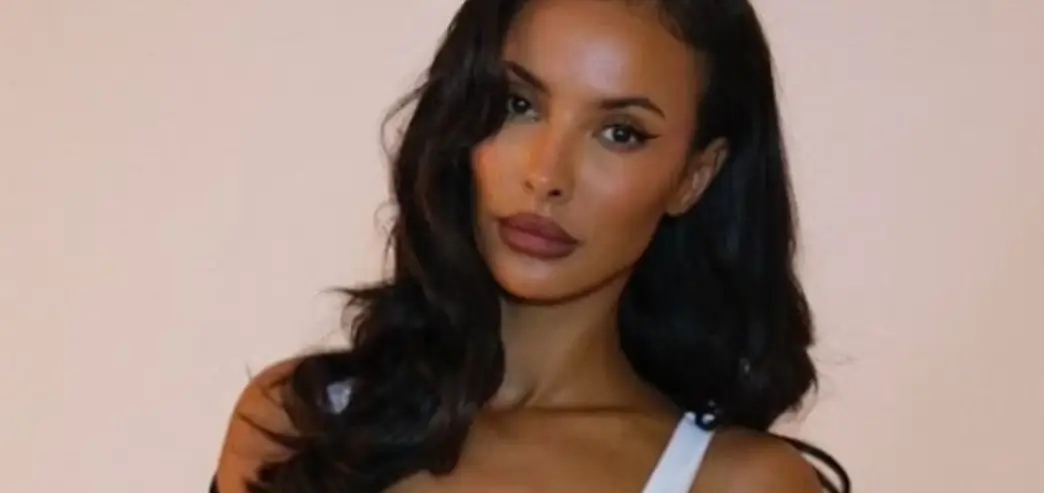 As Maya Jama strutted her stuff in a plunging white top and stylish jeans, she put on a beautiful display of her curves