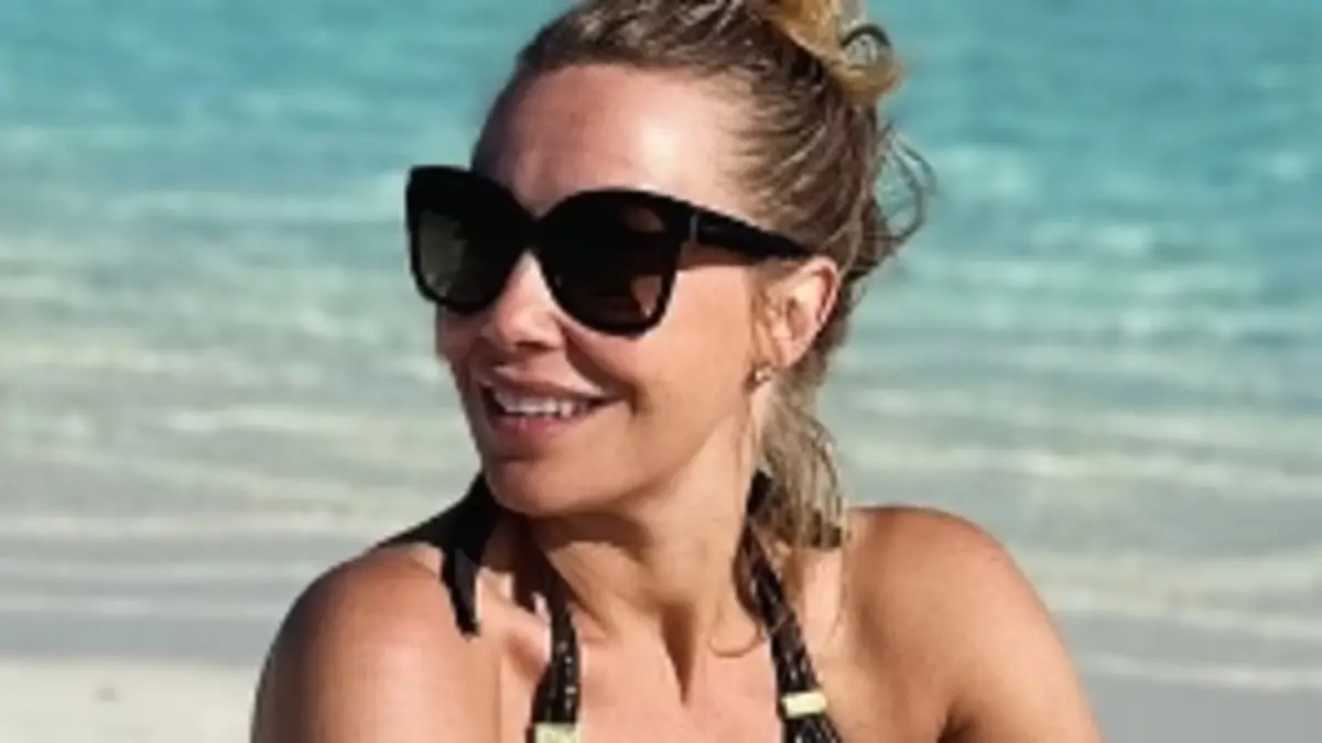 Laura Hamilton was simply stunning as she flaunted her toned figure in a tiny black bikini during her luxurious beach vacation Laura Hamilton was simply stunning as she flaunted her toned figure in a tiny black bikini during her luxurious beach vacation