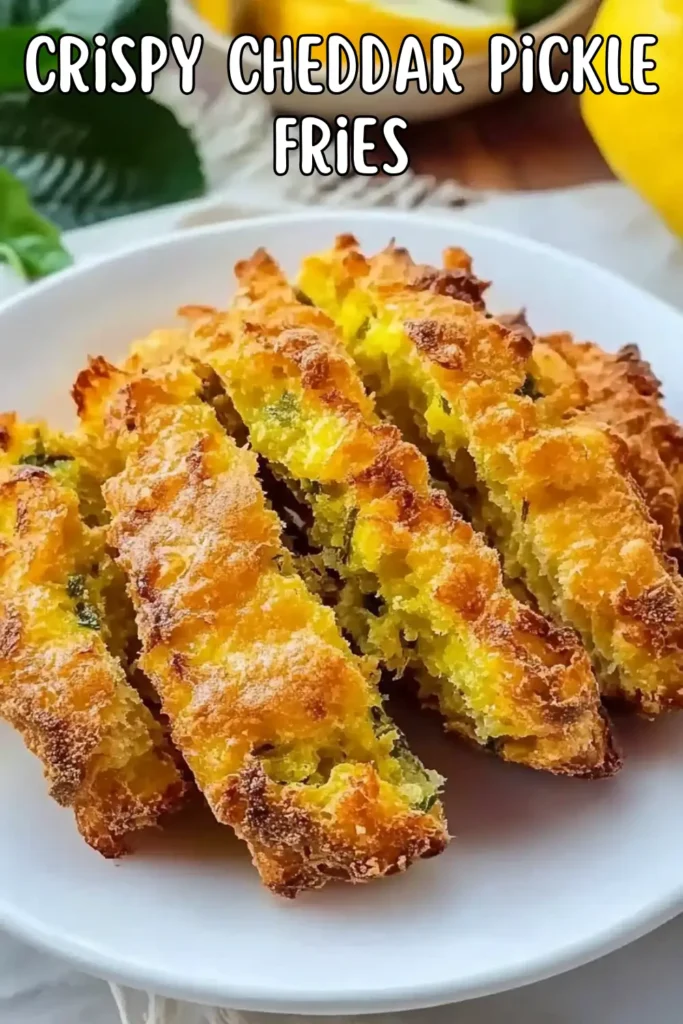 Crispy Cheddar Pickle Fries: A Tangy & Cheesy Low-Carb Snack