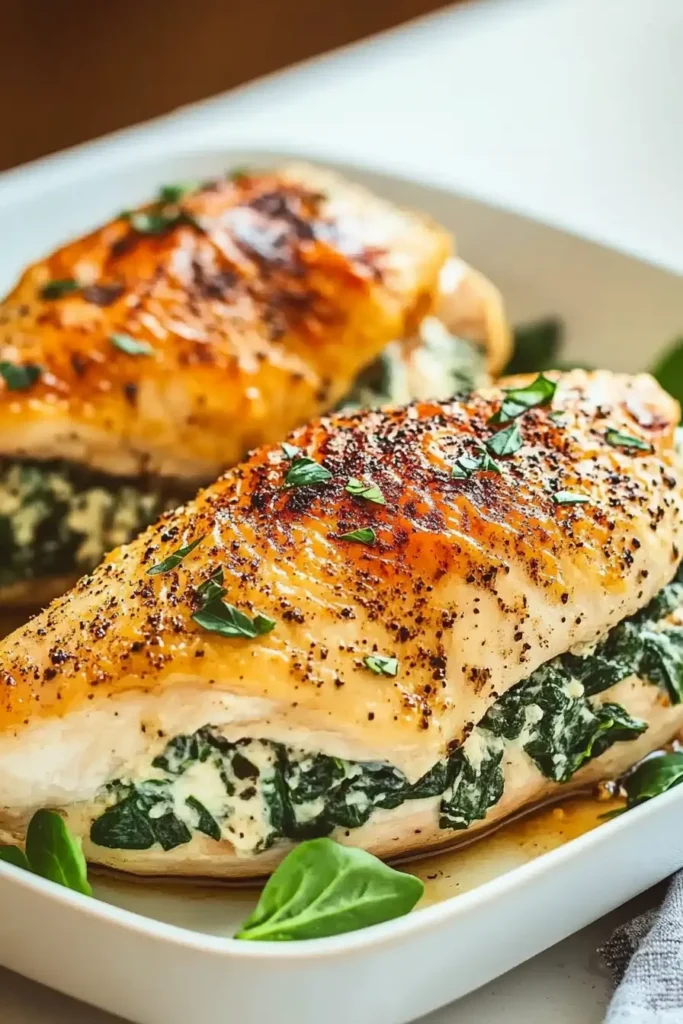 Easy and Healthy Spinach Stuffed Chicken Breasts Recipe