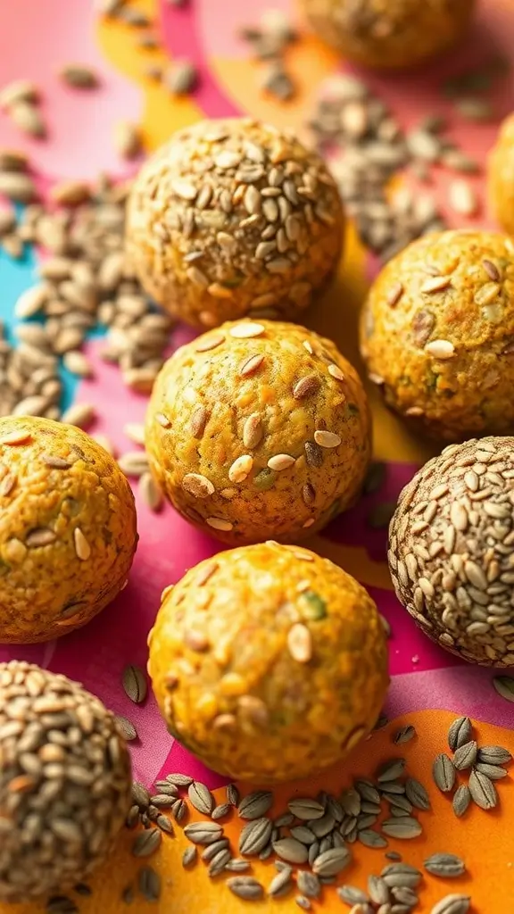 Delicious no-bake protein balls made with oats, peanut butter, honey, and chocolate chips.