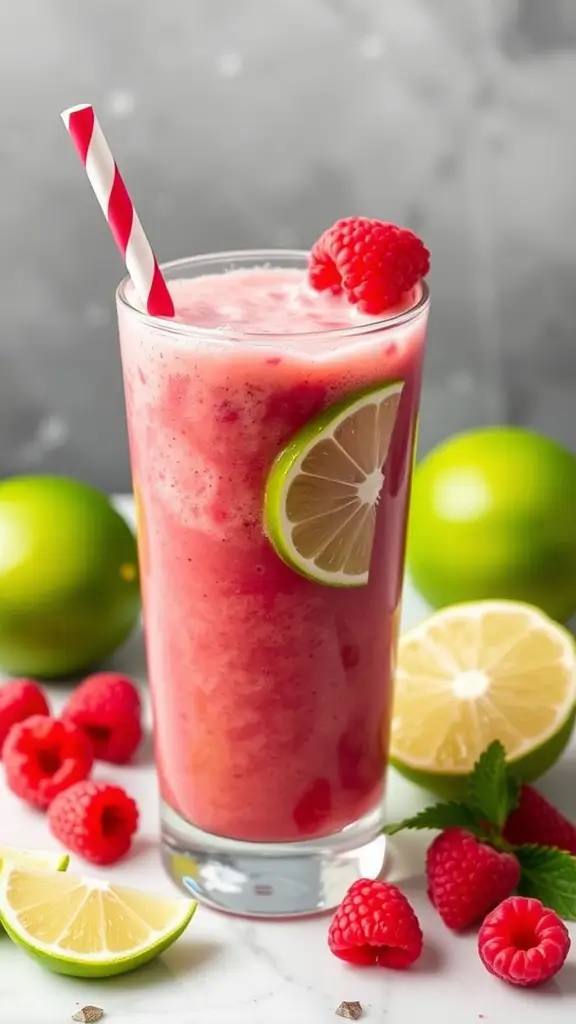 Raspberry Lime Protein Twist smoothie