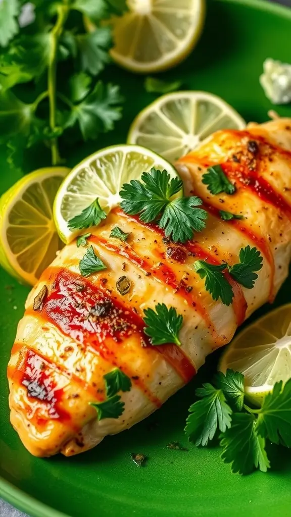 Delicious Zesty Lime Chicken with garnishes