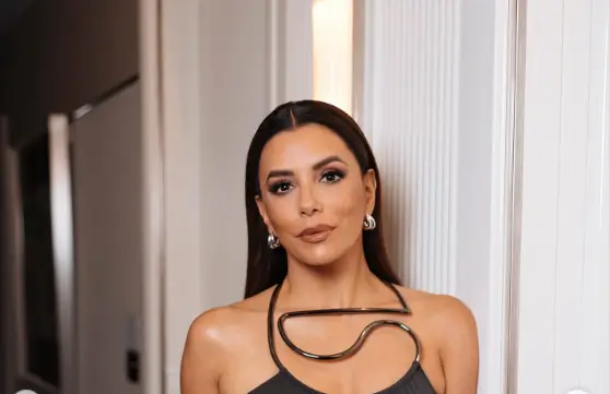 Eva Longoria Deemed A ’12’ In Skintight, Sheer Braless Party Gray Dress
