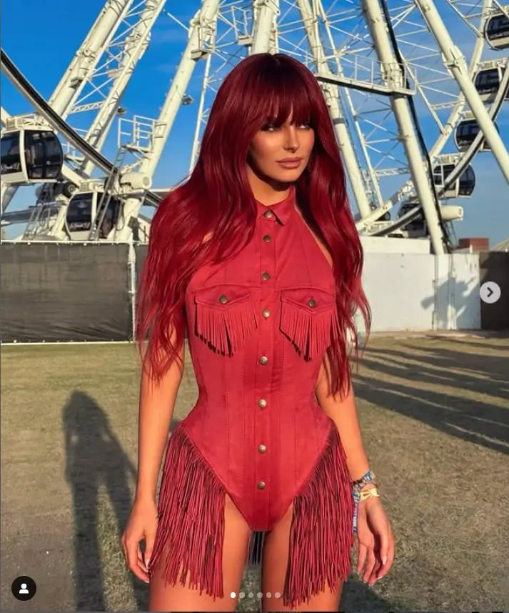 Maura Higgins dazzled at Coachella, flaunting a leggy display in a show-stopping ensemble. Her appearance on Saturday was nothing short of spectacular, captivating the attention of all who witnessed it.