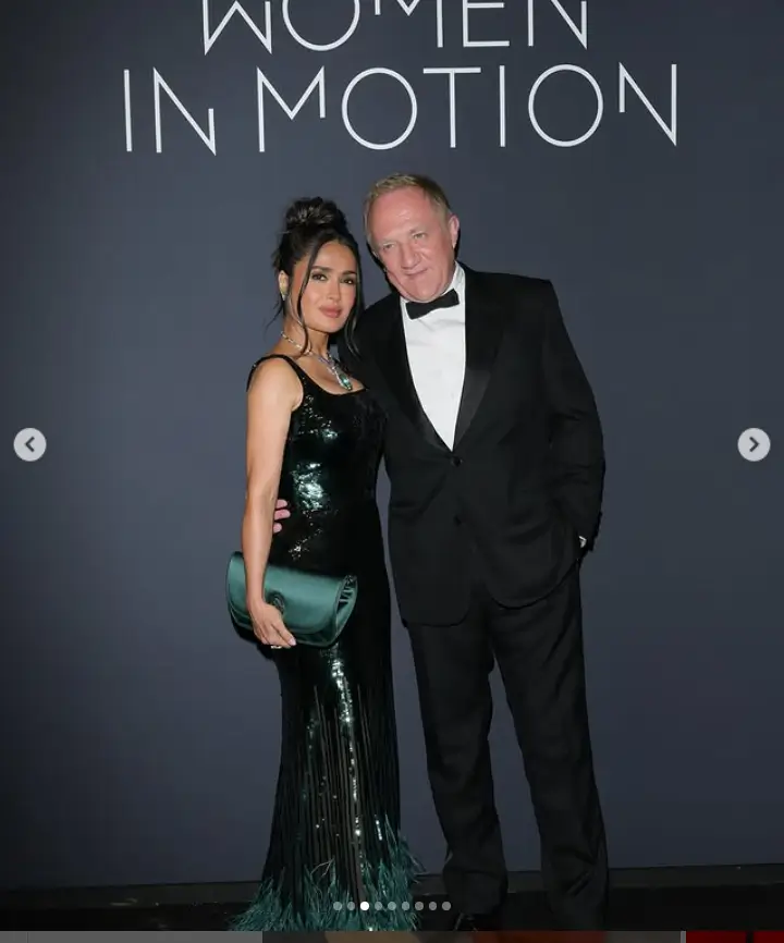 Accompanied by her billionaire husband, François-Henri Pinault, the CEO of Kering, Salma exuded a sense of togetherness.